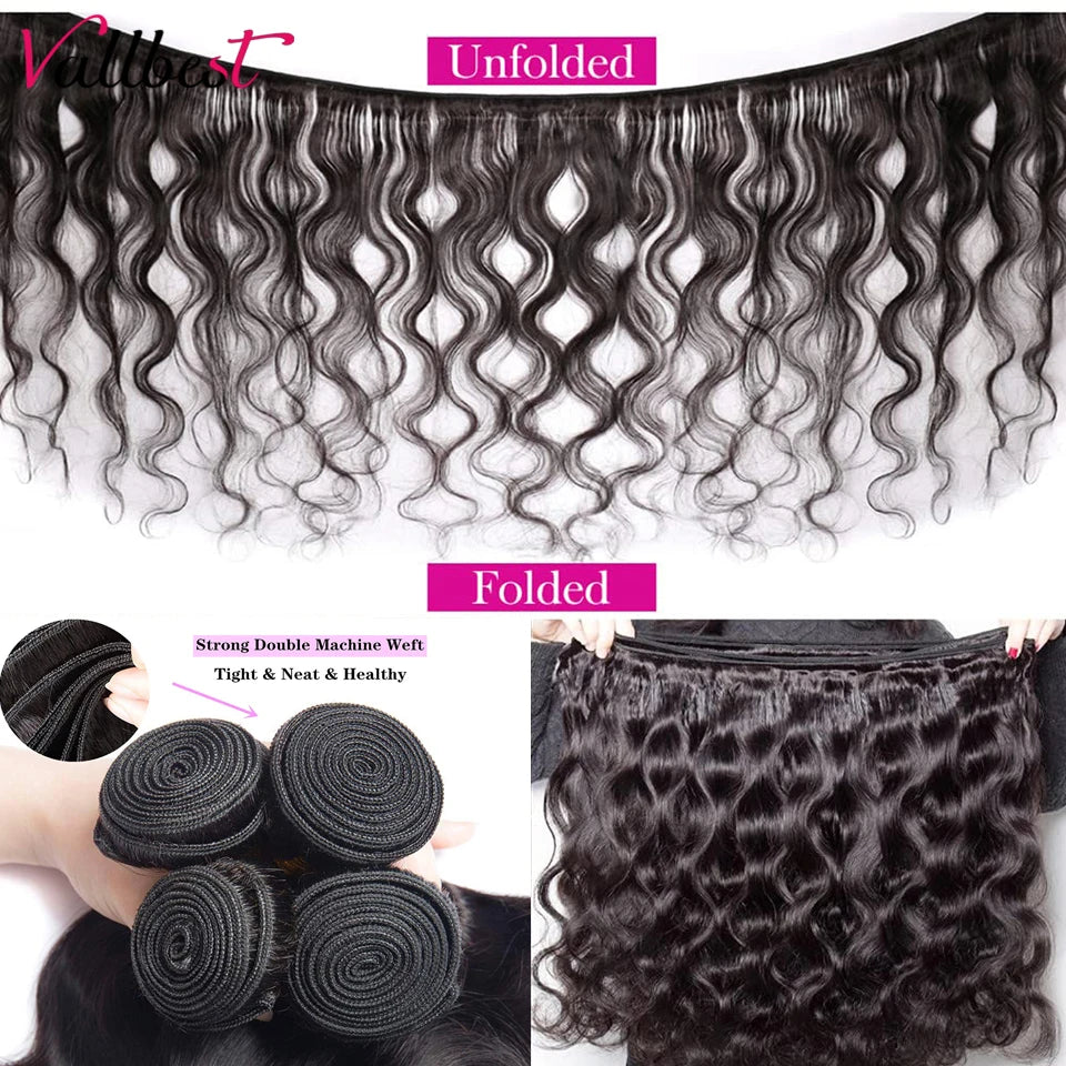 Vallbest Peruvian Body Wave Bundles Remy Wavy Human Hair Extensions 3 4 Bundles Deals 100% Body Wave Human Hair Bundles