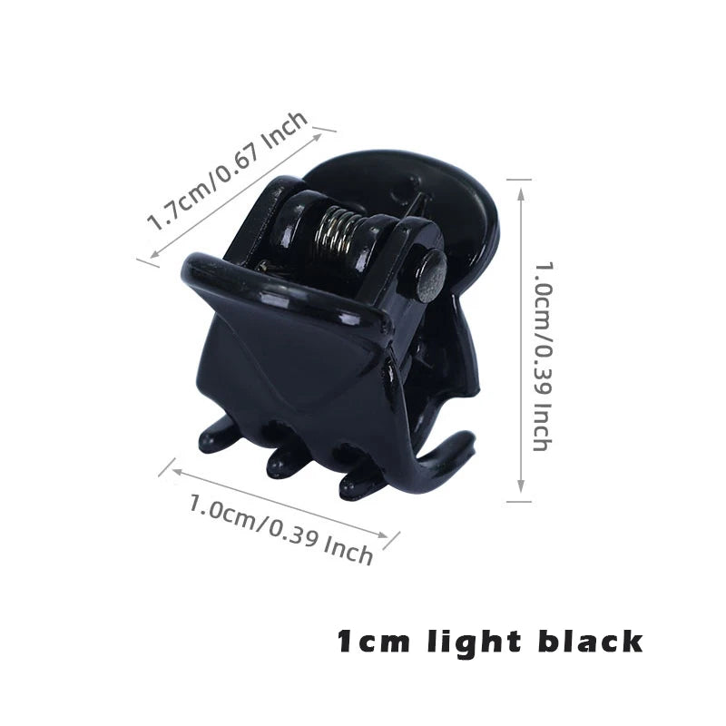 10Pcs/Lot Hair Claw Clips for Women 1.0 1.5cm Small Black Brown Transparent Plastic Mini Claws Kids Hair Styling Accessories